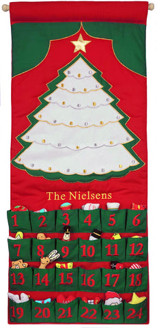 White Christmas Tree Advent Calendar WITH "FAMILY NAME" White Christmas Tree Advent Calendar WITH "FAMILY NAME"
