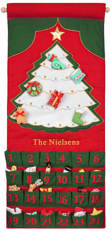 White Christmas Tree Advent Calendar WITH "FAMILY NAME" White Christmas Tree Advent Calendar WITH "FAMILY NAME"