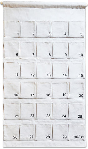 30-Day Canvas Interactive Wall Hanging, Calendar, Countdown to Special Events, Advent, Classroom Holder, Goal Tracker 30-Day Canvas Interactive Wall Hanging, Calendar, Countdown to Special Events, Advent, Classroom Holder, Goal Tracker