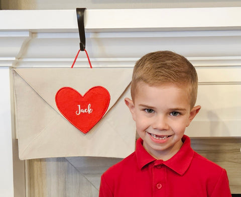 Personalized Valentine Heart Canvas Envelope w/ 14 Love Note Cards with hanging loop for mantle, chair, or door Personalized Valentine Heart Canvas Envelope w/ 14 Love Note Cards with hanging loop for mantle, chair, or door