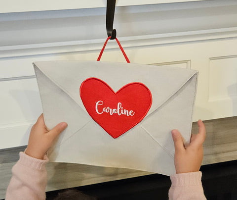 Personalized Valentine Heart Canvas Envelope w/ 14 Love Note Cards with hanging loop for mantle, chair, or door Personalized Valentine Heart Canvas Envelope w/ 14 Love Note Cards with hanging loop for mantle, chair, or door