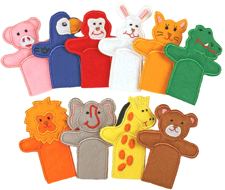 Animal hand puppets sales