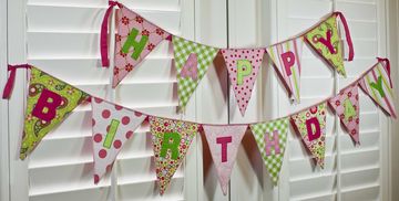 Happy Birthday Banner (Pink) - My Growing Season Happy Birthday Banner (Pink) - My Growing Season