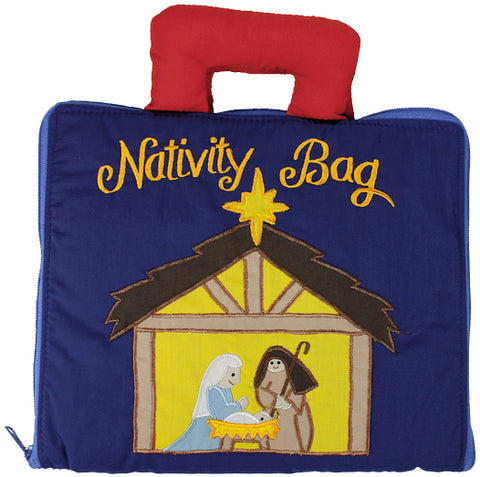 My Nativity Bag Quiet Book with Interactive Felt Finger Puppets for Kids Christmas Story