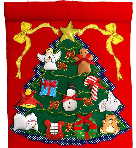 Green Christmas Tree Advent Calendar With "Feliz Navidad" Green Christmas Tree Advent Calendar With "Feliz Navidad"