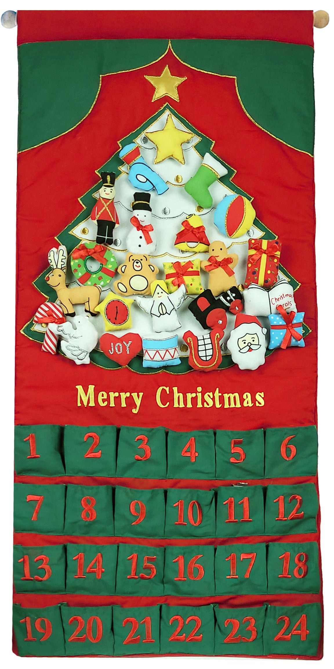 White Christmas Tree Advent Calendar WITH "Merry Christmas"