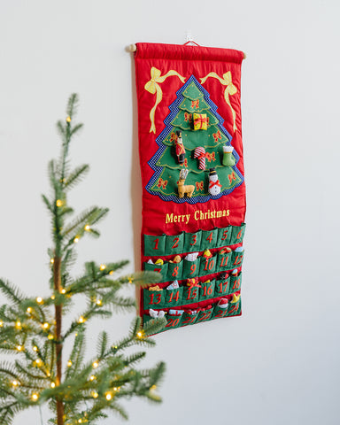 Christmas Tree Advent Calendar With "Merry Christmas"