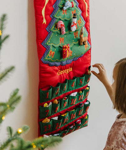 Christmas Tree Advent Calendar With "Family Name"
