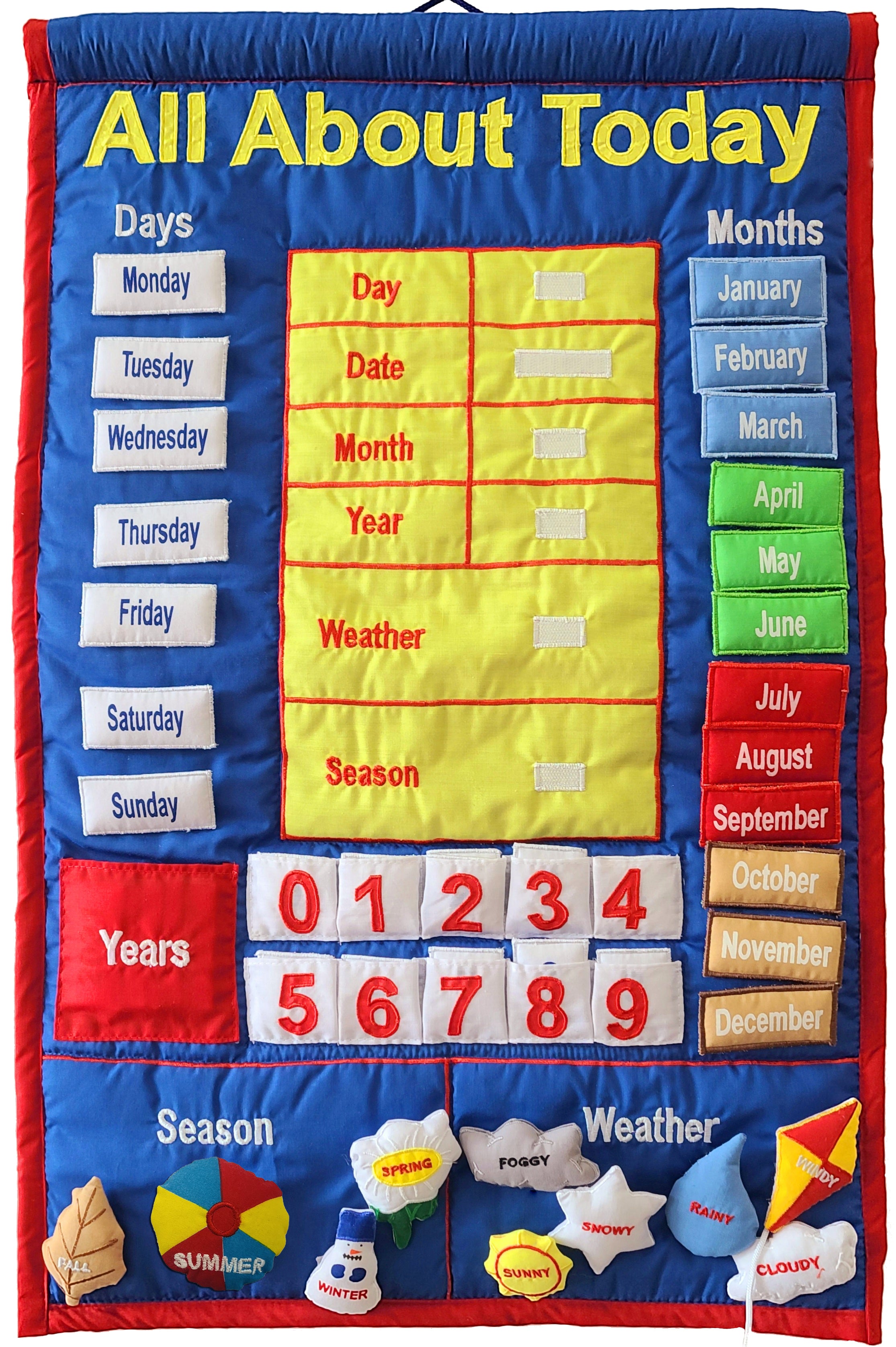 All About Today Kids Interactive Cloth Calendar (Available in