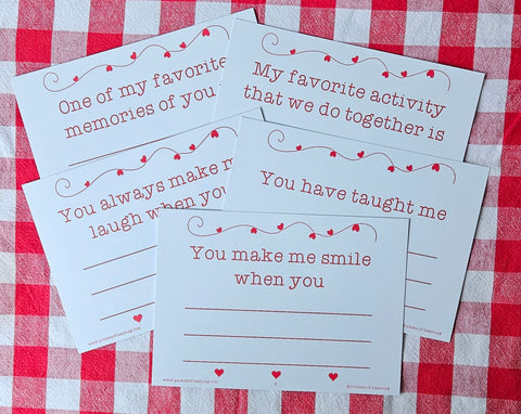 Valentine Love Letter Note Cards for Your Special Someone - Set of 14 cards 5"x7" - Show love to family and friends