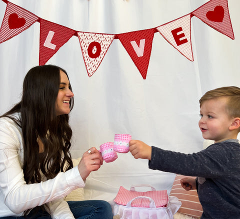 Valentine Countdown Calendar Canvas Wall Hanging