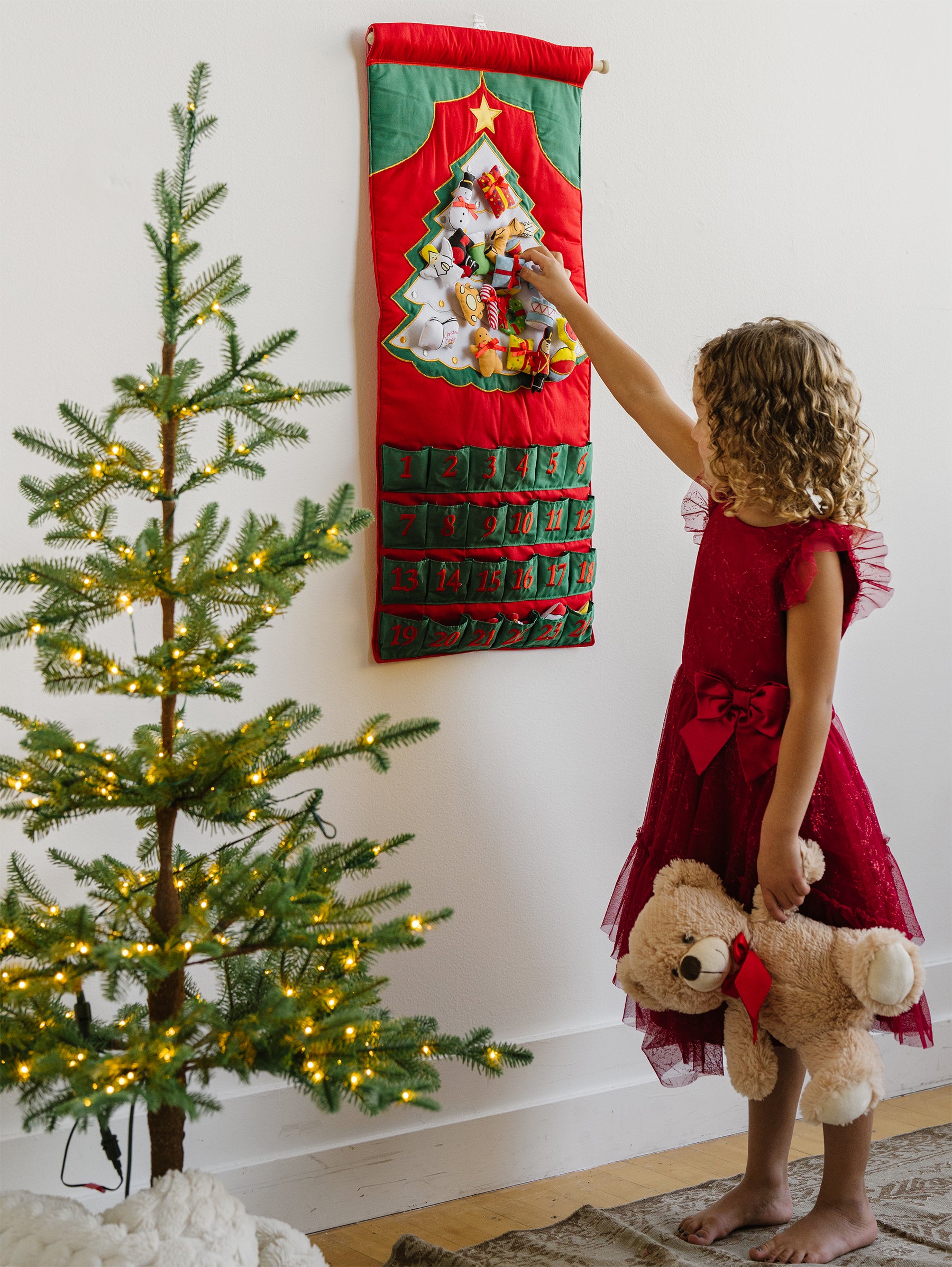 White Christmas Tree Advent Calendar