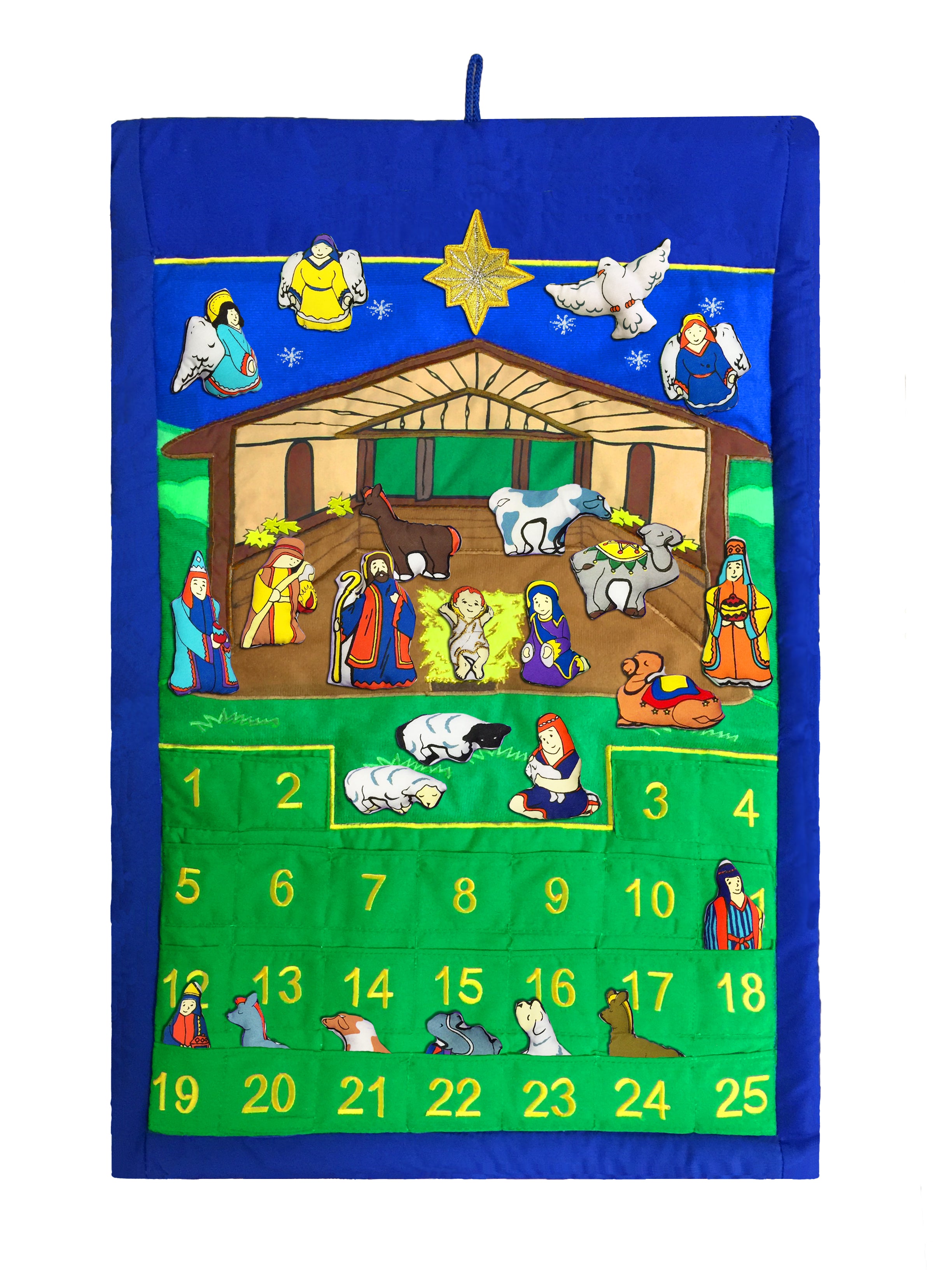 Nativity Manger Advent Calendar With "Peace On Earth"