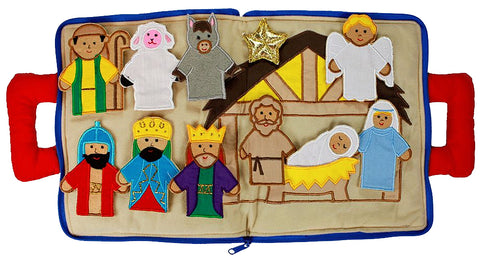 My Nativity Bag Quiet Book with Finger Puppets