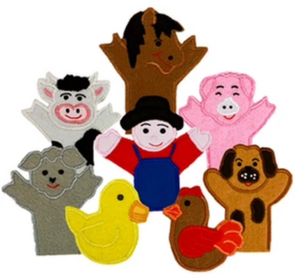 Old MacDonald Finger Puppets – Pockets of Learning & My Growing Season