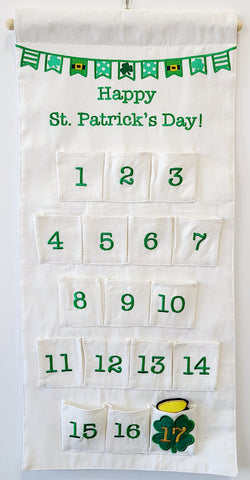 St. Patrick's Day Countdown Calendar Wall Hanging