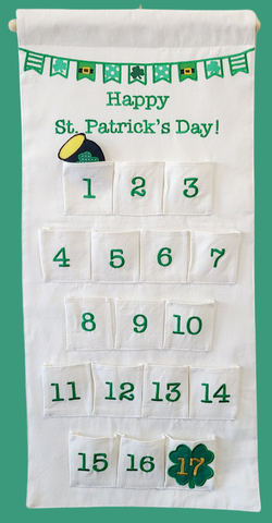 St. Patrick's Day Countdown Calendar Wall Hanging