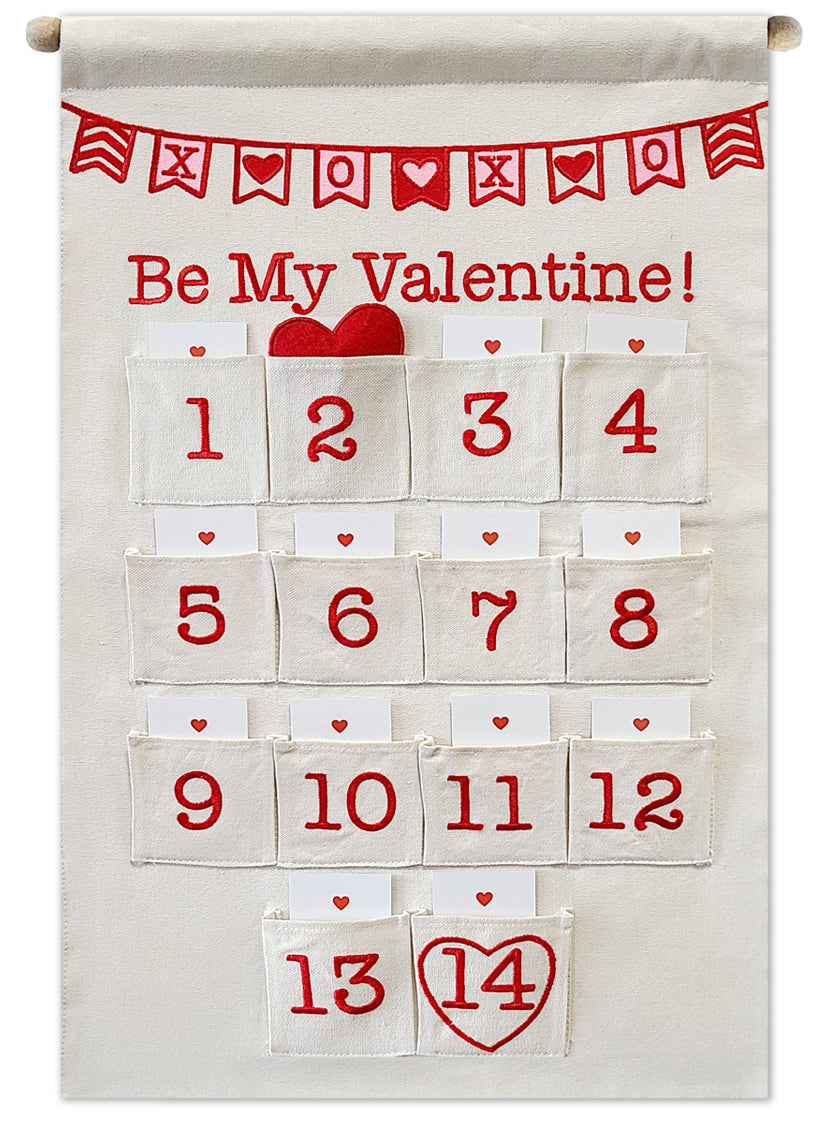 Valentine Countdown Calendar Wall Hanging