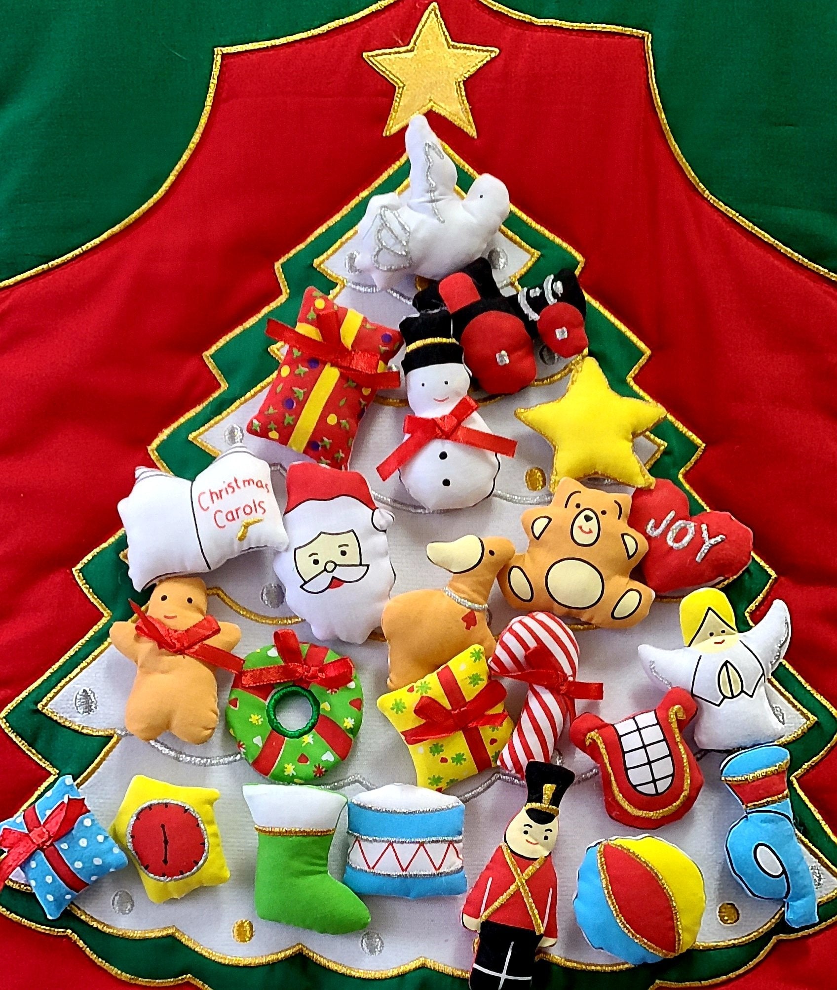 White Christmas Tree Advent Calendar WITH "Merry Christmas"